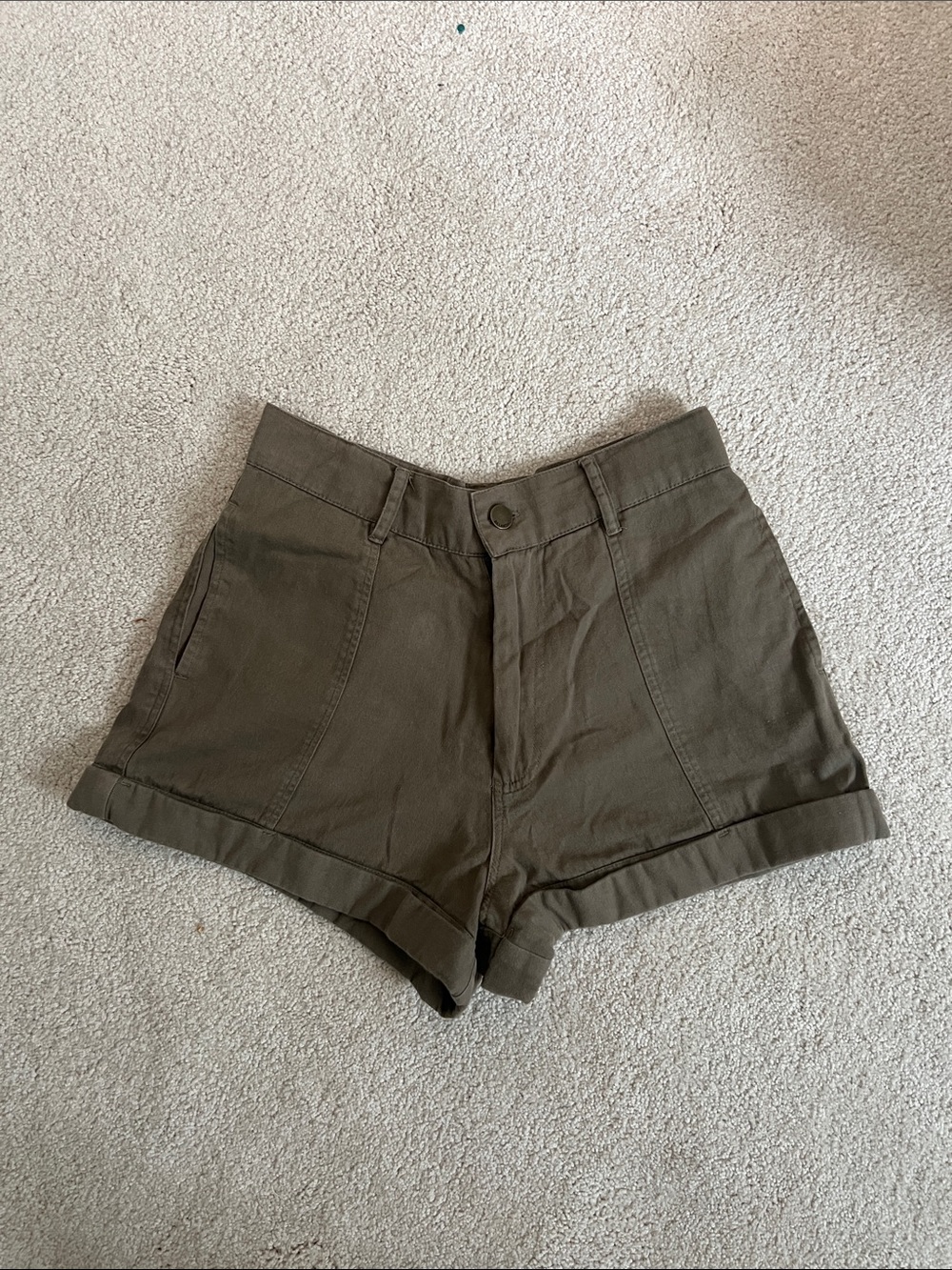 Billabong High-Rise Olive Green Women's Shorts